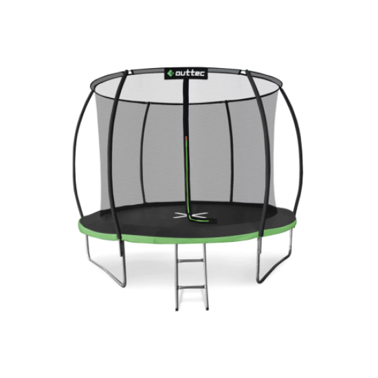 Купити Батут  Outtec Premium 10ft (312cm) чорно-зелений з внутрішньою сіткою у Києві - фото №1